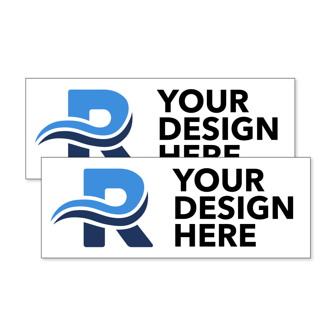 Standard White Vinyl Bumper Stickers