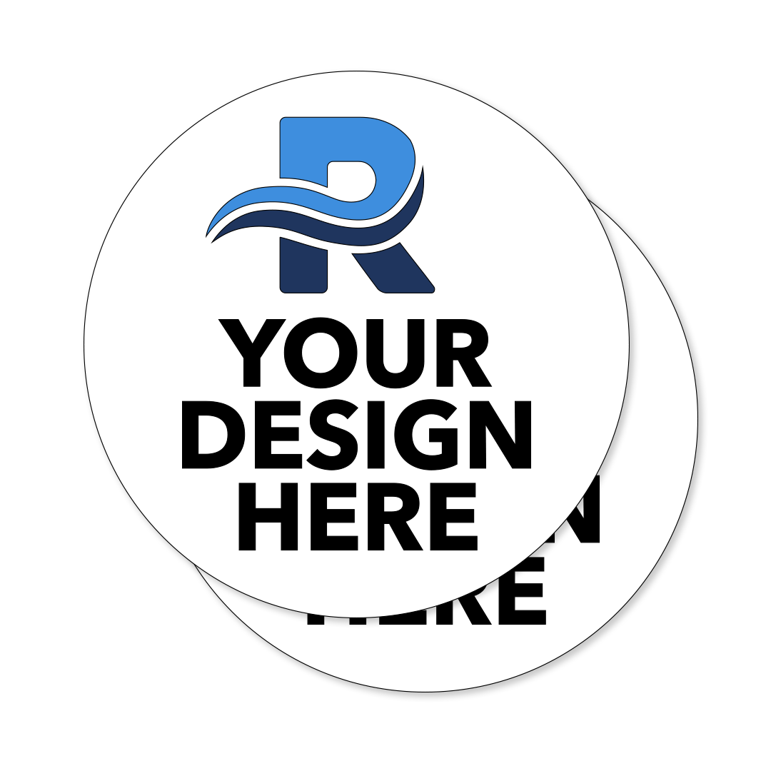 Standard White Vinyl Circle Stickers