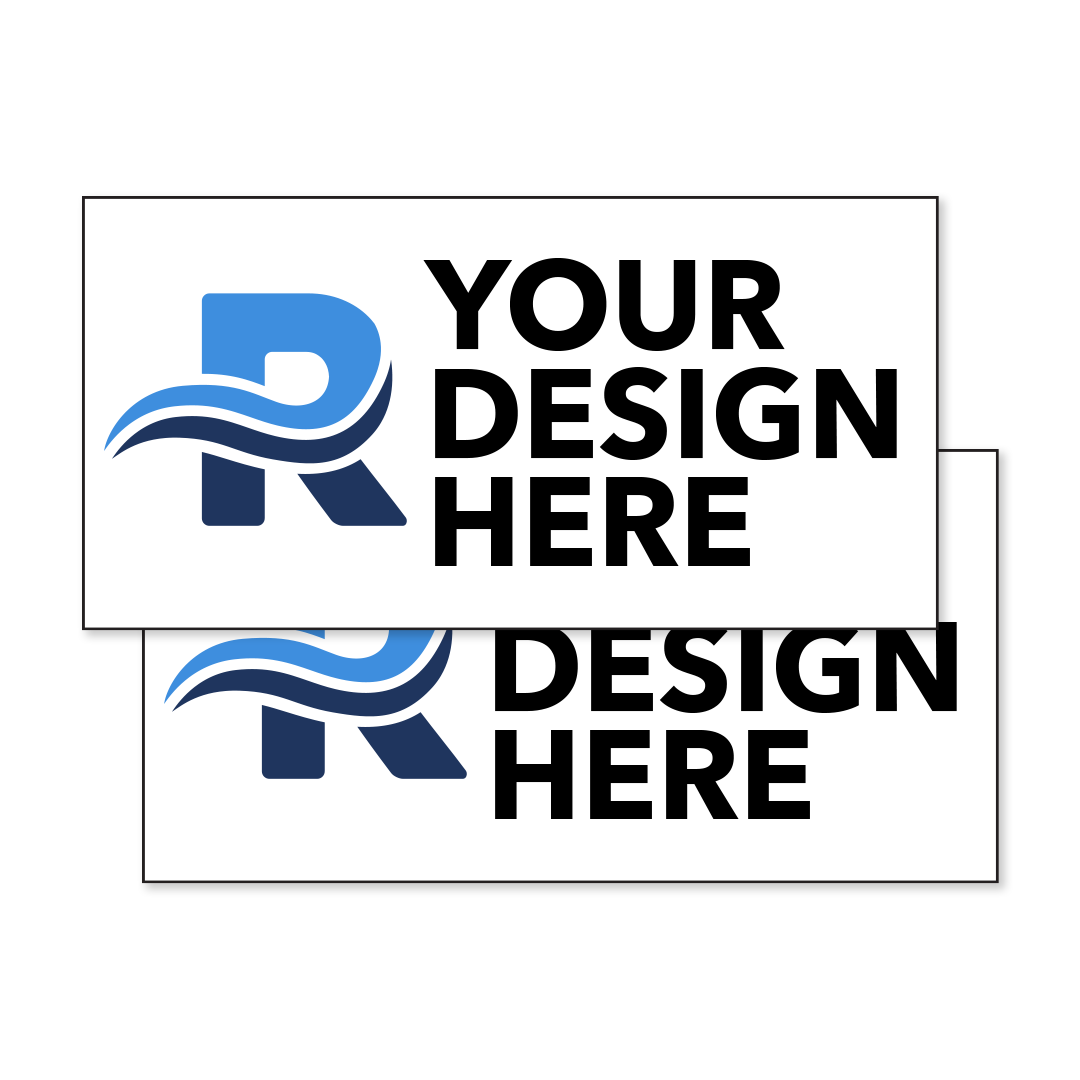 Standard White Vinyl Rectangle Stickers