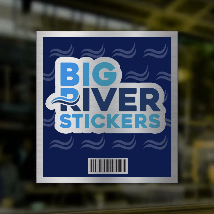 Brushed Aluminum Stickers - Kiss Cut