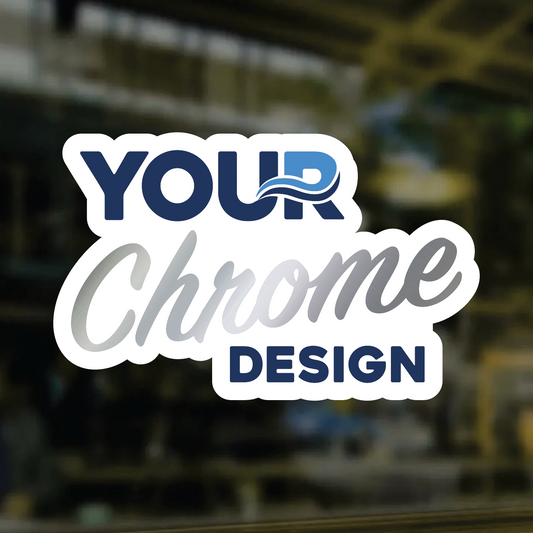 2" Die Cut Mirror Chrome Glossy Stickers