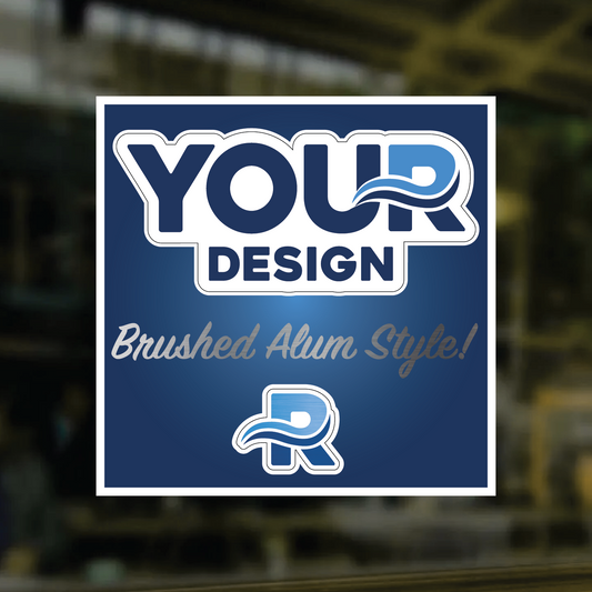 Brushed Aluminum Stickers - Kiss Cut