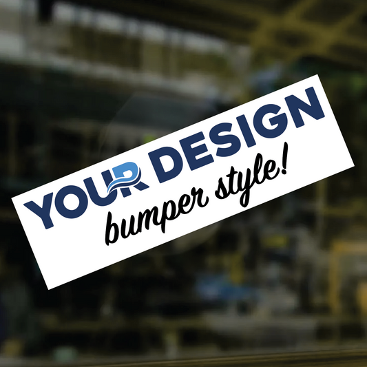 Standard White Vinyl Bumper Stickers