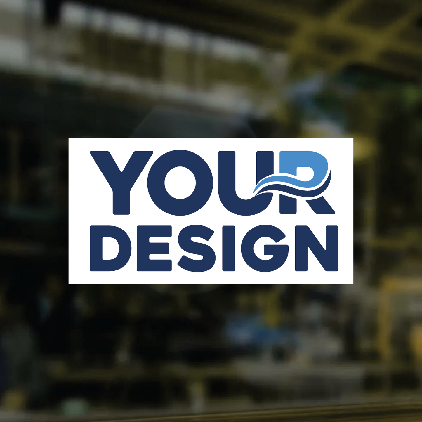 Standard White Vinyl Rectangle Stickers