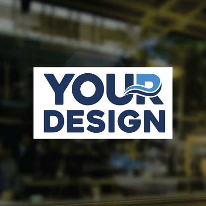 Standard White Vinyl Rectangle Stickers