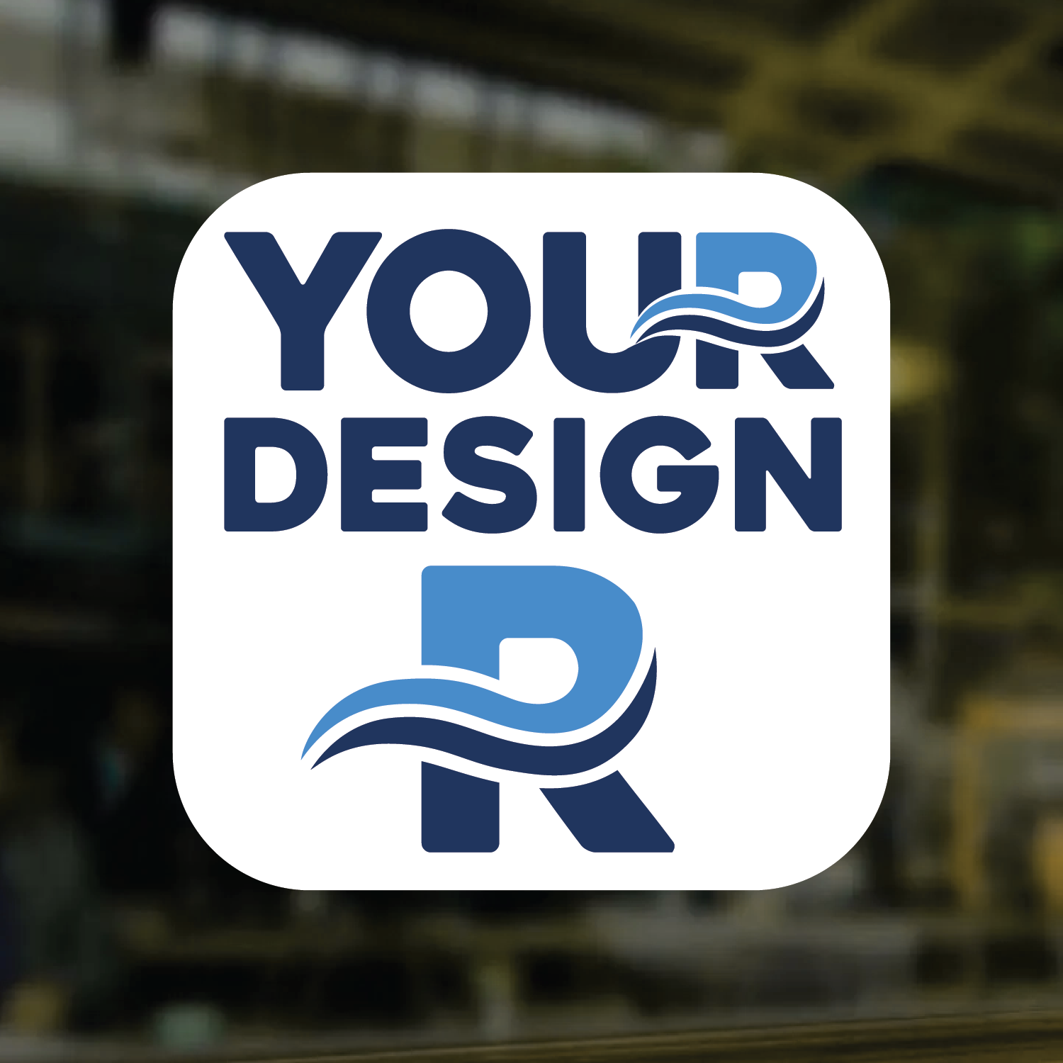 Standard White Vinyl Rounded Corner Square Stickers – Big River Stickers