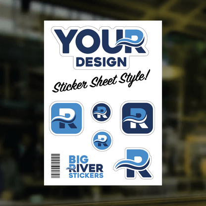 Standard White Vinyl Sticker Sheets