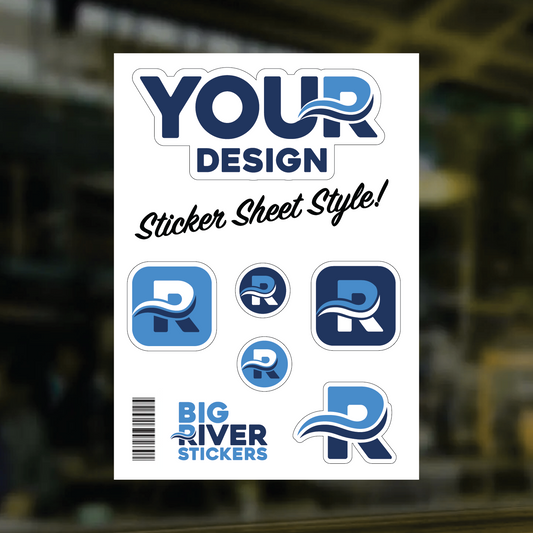 Standard White Vinyl Sticker Sheets